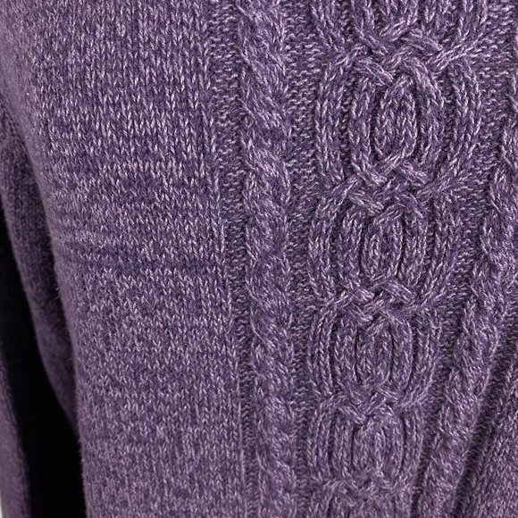 Dockers Soft Purple Womens Sweater Pullover 3/4 Sleeve Ramie/Cot Mock Collar Lg - Picture 3 of 8